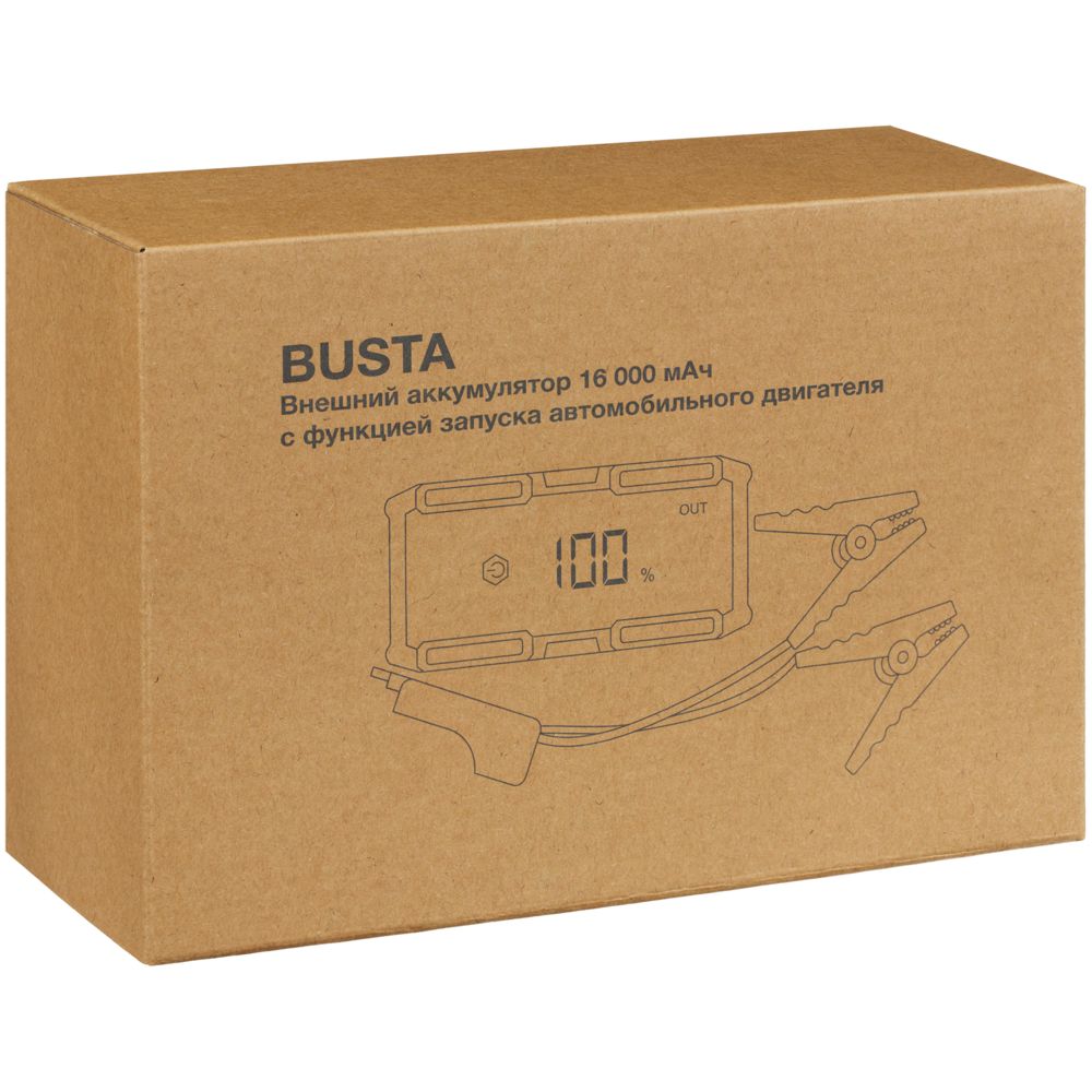 Аккумулятор с запуском двигателя Busta 16000 мАч, черный-6