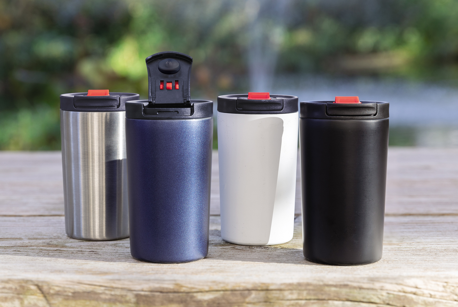 Герметичная вакуумная термокружка с двойными стенками и замком, 300 мл-3