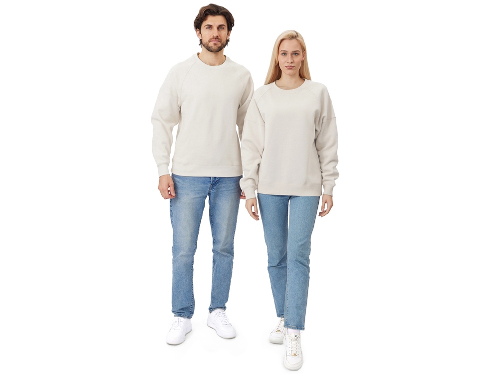 Свитшот оверсайз Paris, унисекс, бежевый-8