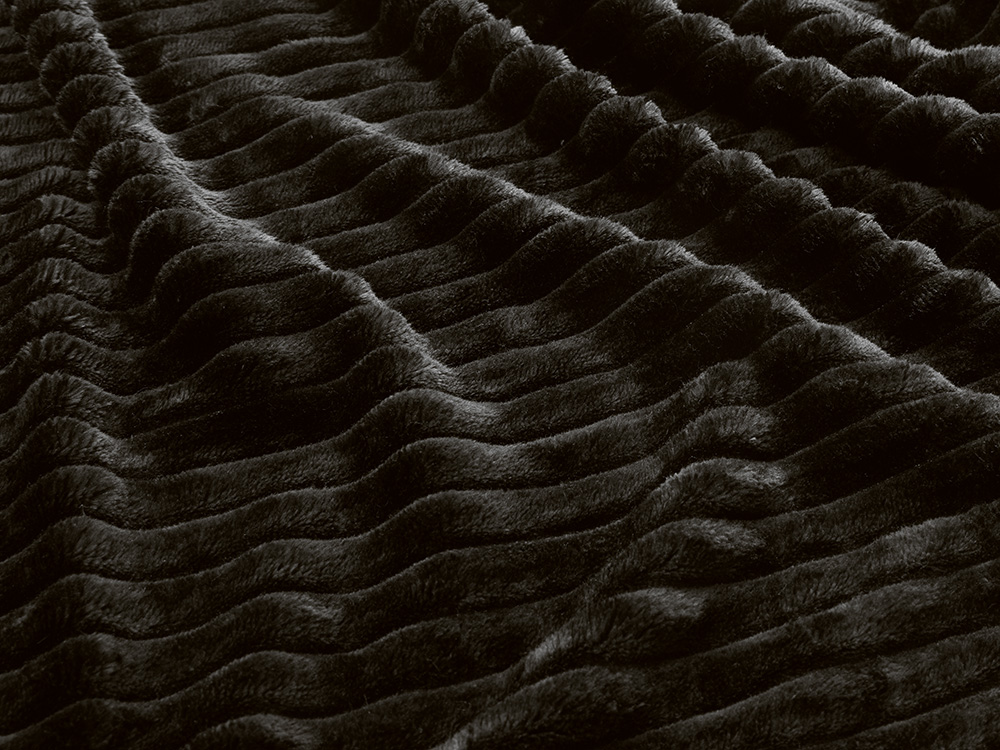 Плед Wave флисовый, черный-4