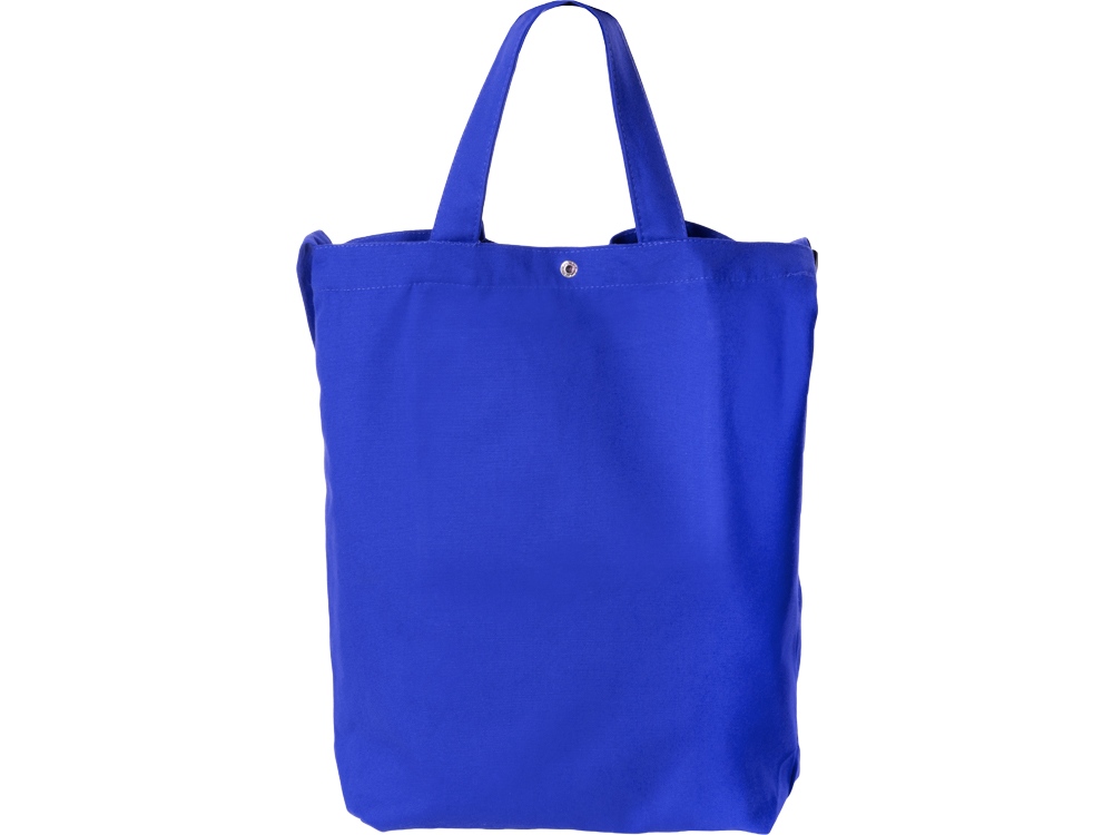 Сумка Helfer из хлопка на кнопке с регулирующейся лямкой, синий-3