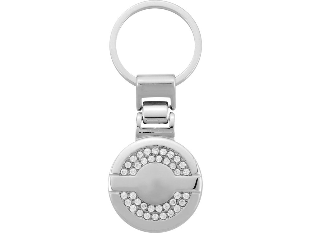 Брелок со стразами, серебристый-2