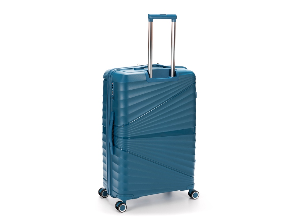 Чемодан TORBER Nevo, синий, полипропилен, 49 х 28 х 76 см, 95 л-2