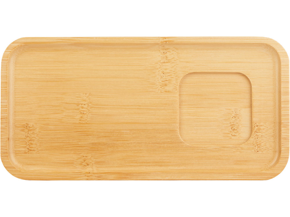 Чайная пара с бамбуковым блюдцем Deny, белый-2