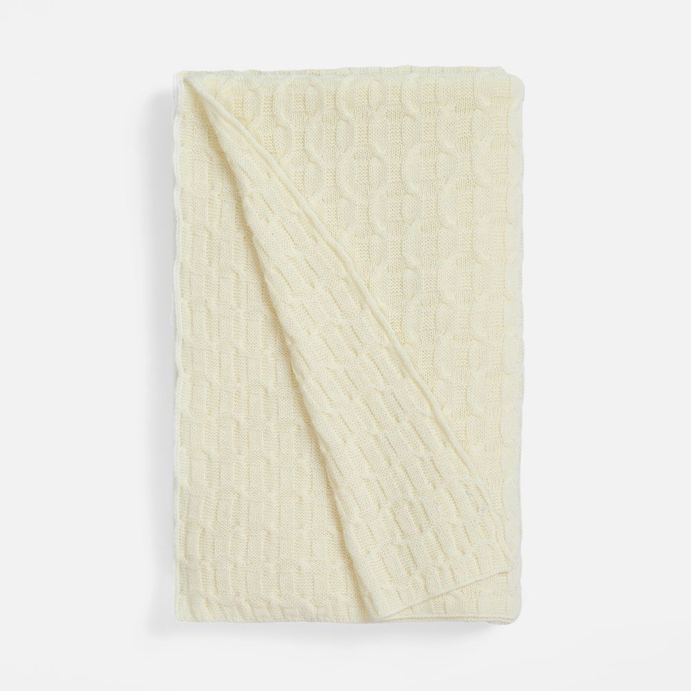 Плед Braidera, белый (молочный)-1