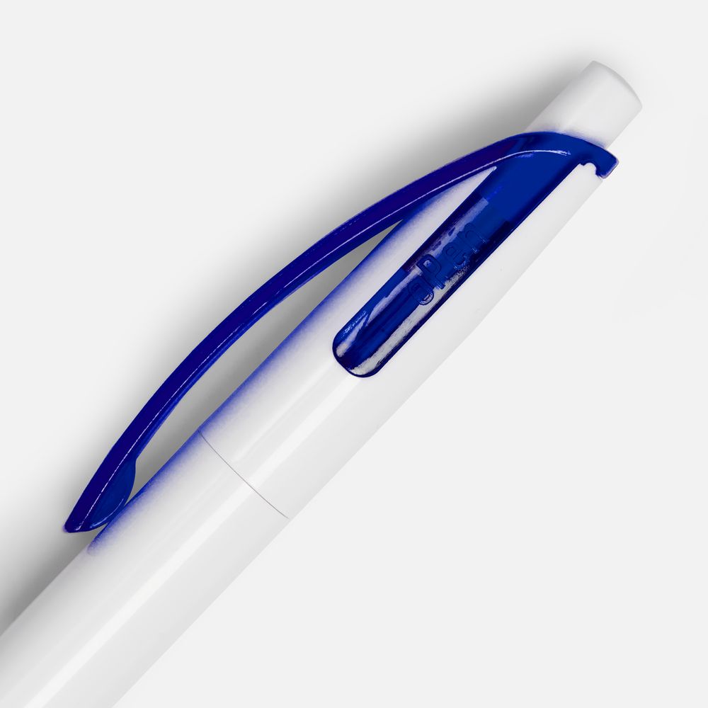 Ручка шариковая Bento, белая с синим-4