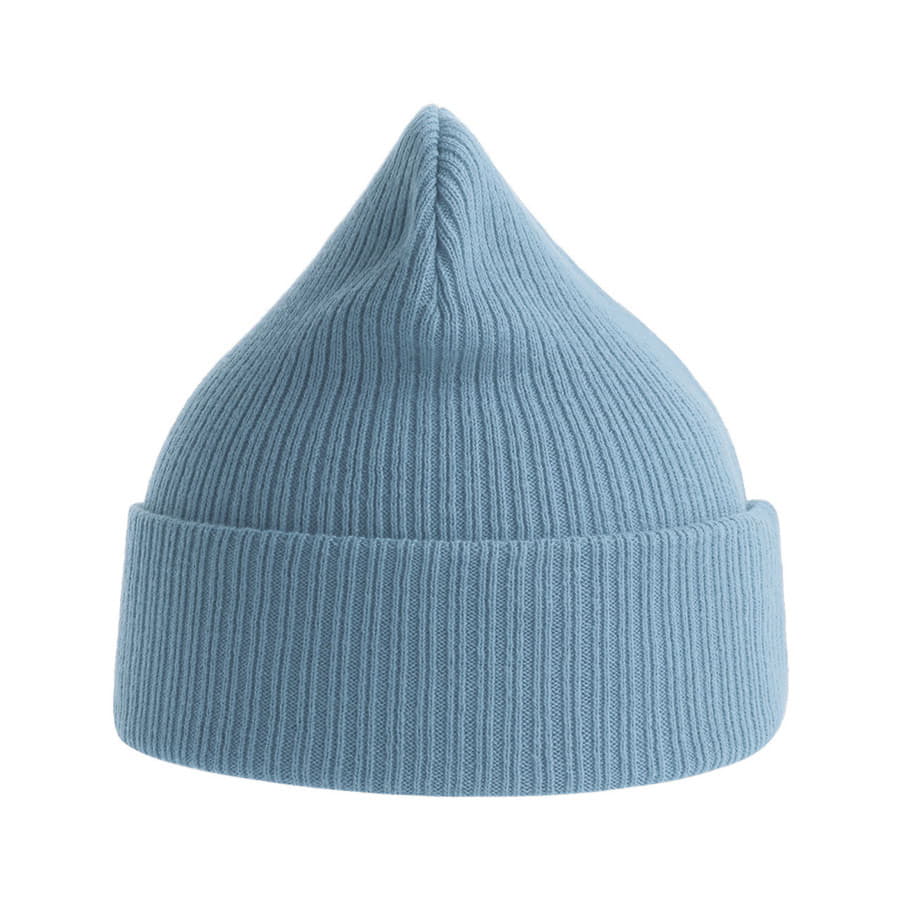 Шапка с отворотом NELSON из органического хлопка, голубой-1