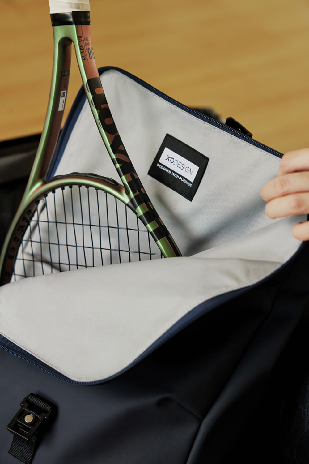 Антикражный водонепроницаемый рюкзак Urban Flap-Top, темно-синий-7