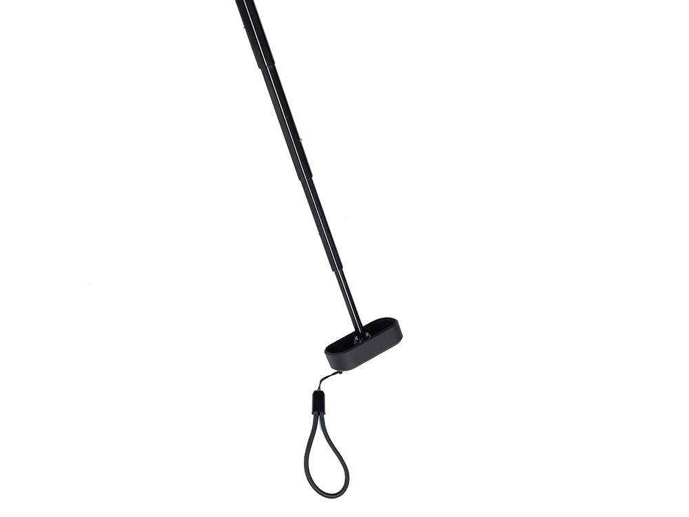 Зонт складной женский TORBER, механика, 5 сложений, синий, каркас алюминий, эпонж, пластиковая ручка, диаметр 91 см-5