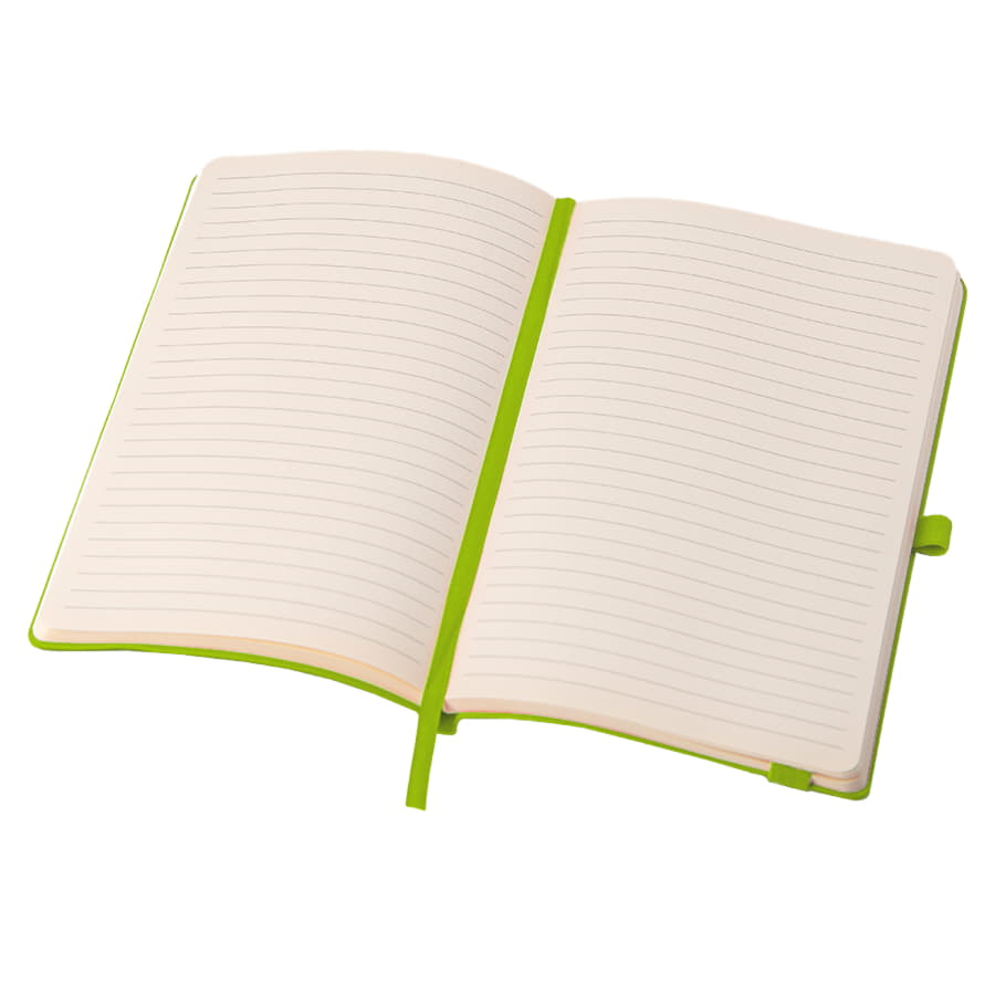 Бизнес-блокнот GRACY на резинке, формат А5, в линейку, зеленое яблоко-5