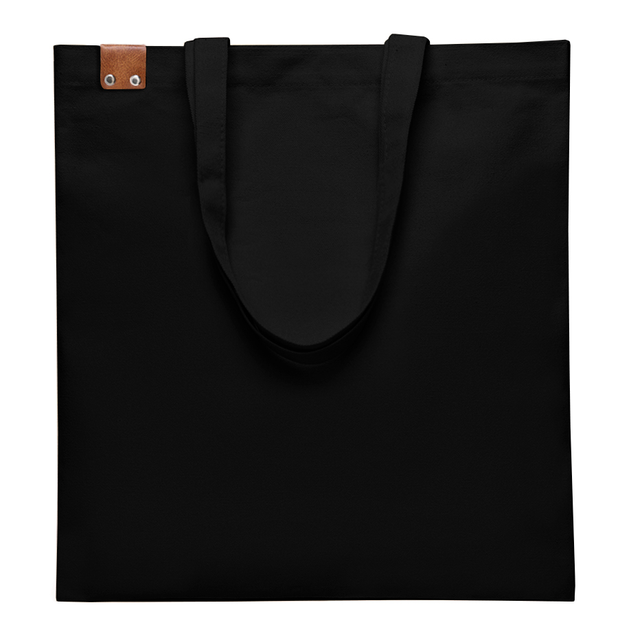 Сумка для покупок IVORY 325 г/м² с PU нашивкой, Коричневый.-1