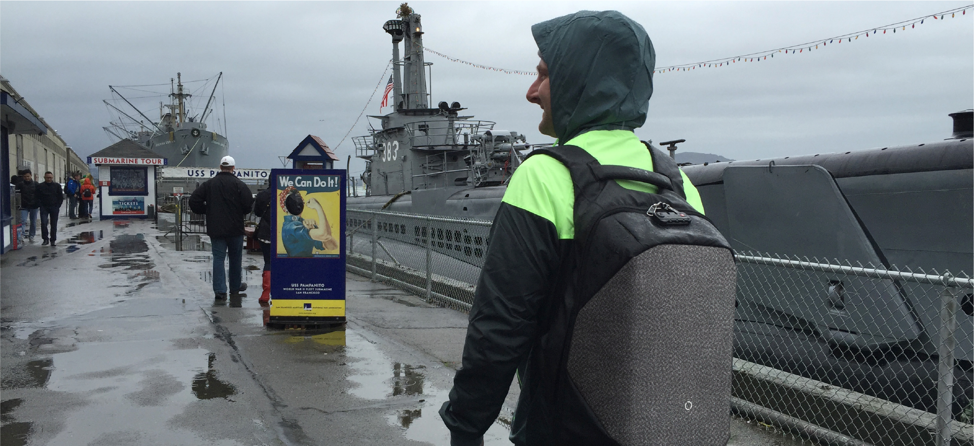 Рюкзак ClickPack Pro 46х34х16 см, комбинированный черный/серый-14