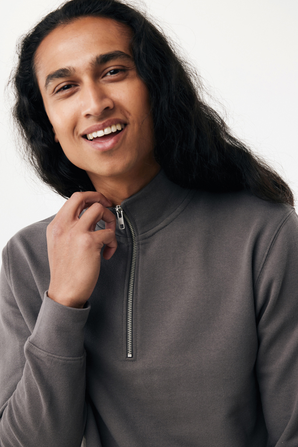 Свитшот на молнии Iqoniq Elgon из переработанного хлопка, 300 г/м²-8