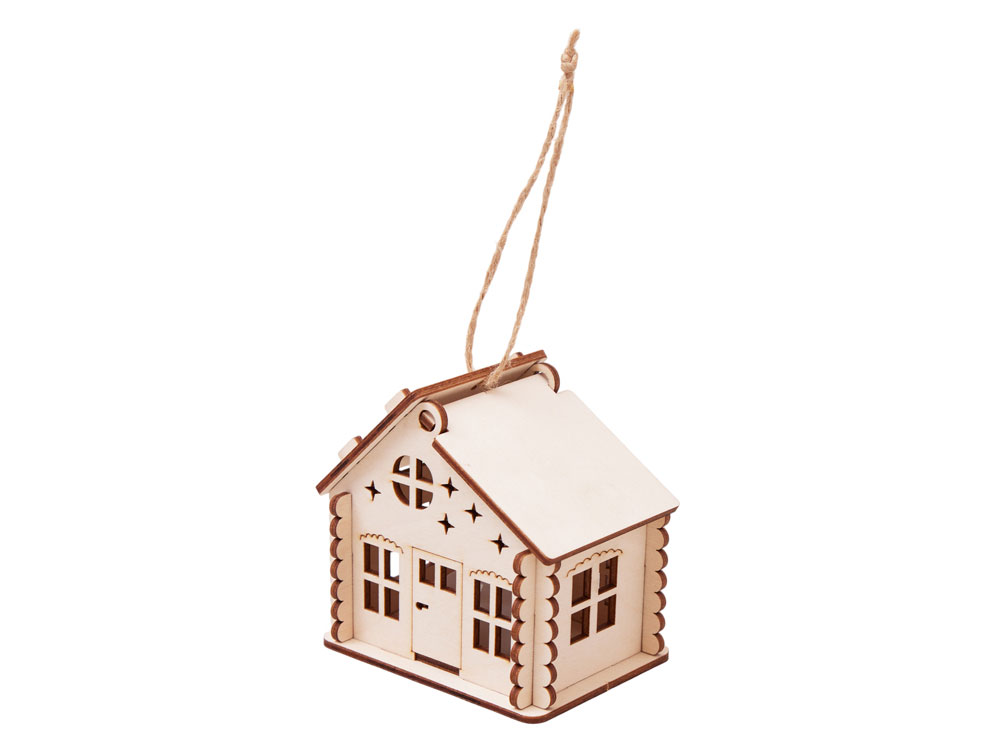 Подвеска с подсветкой домик (с мерцающей свечкой)-0