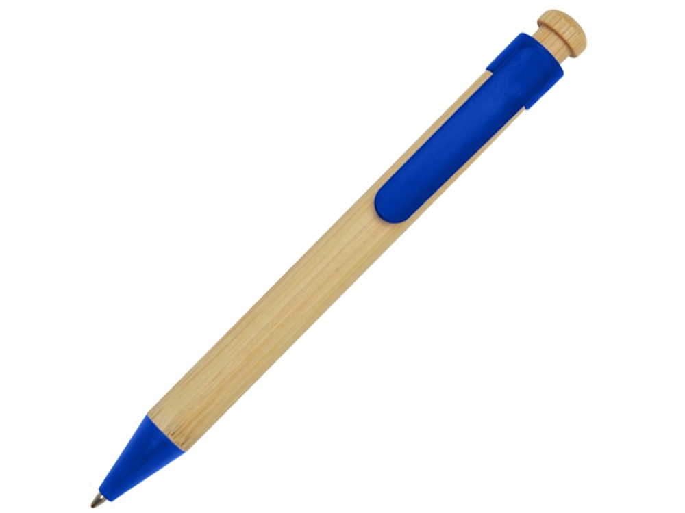 Rattan шариковая ручка из бамбука и переработанной пластмассы - Синий-0