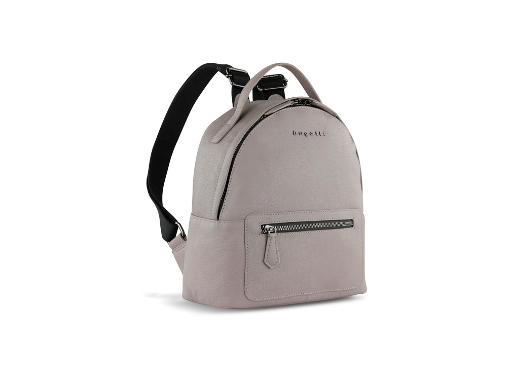 Рюкзак женский BUGATTI Bella, бежевый, воловья кожа/полиэстер, 24,5х12х27 см-0