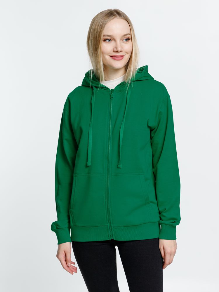 Толстовка на молнии с капюшоном Siverga 2.0, зеленая-5