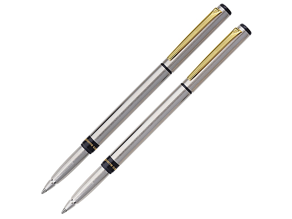 Набор Pierre Cardin PEN&PEN: ручка шариковая + роллер. Цвет - серебристый. Упаковка Е.-0