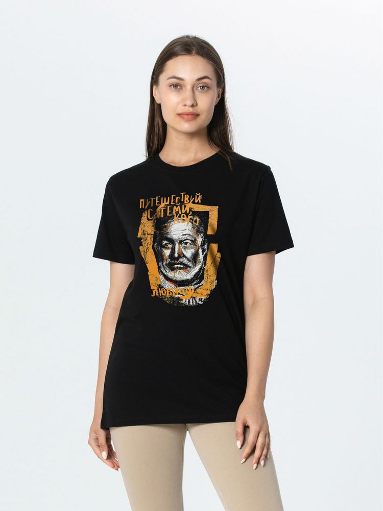 Футболка «Хемингуэй», черная-4