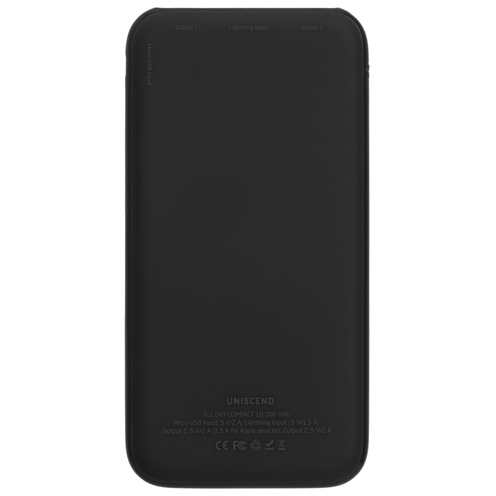 Внешний аккумулятор Uniscend All Day Compact 10000 мАч, черный-3