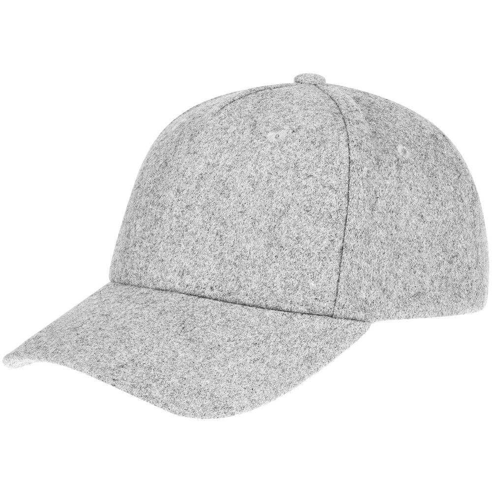 Бейсболка Woolridge, серый меланж-0