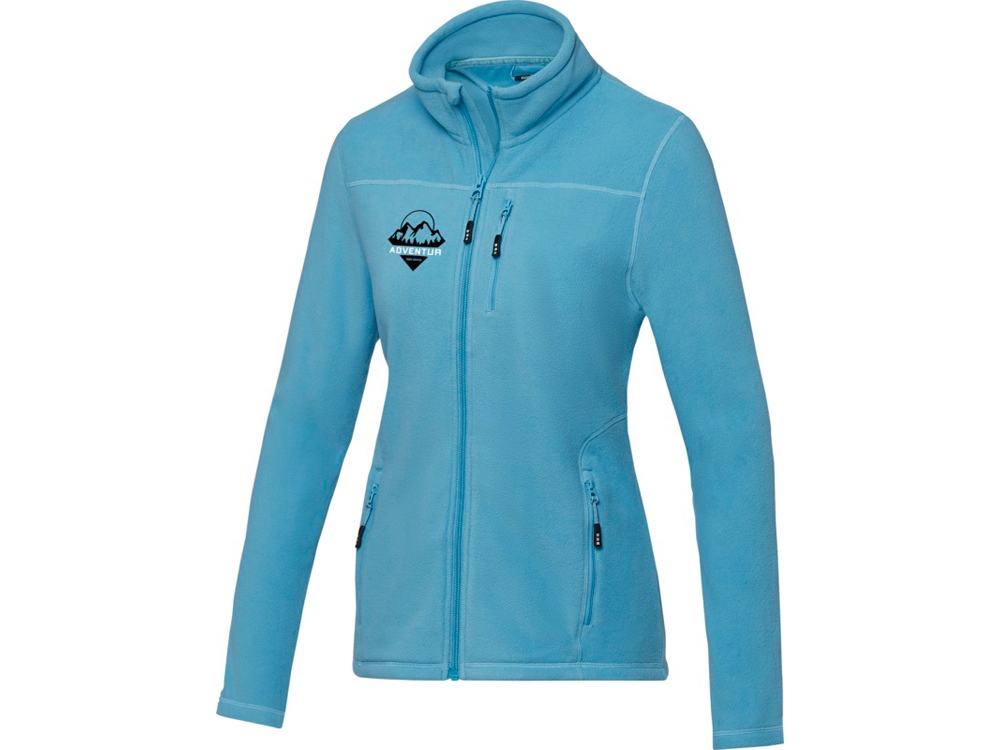 Женская флисовая куртка Amber на молнии из переработанных материалов по стандарту GRS, nxt blue-3