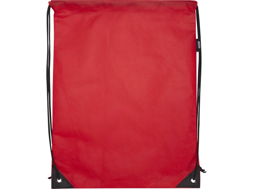Рюкзак-мешок  на шнурке Evergreen из переработанного нетканого материала, красный-1