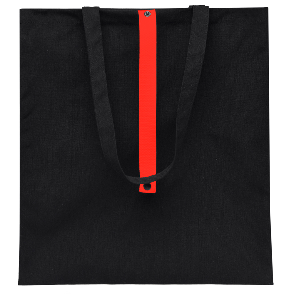Сумка для покупок Rock’n’ROLL 260 г/м², Чёрный/красный-5
