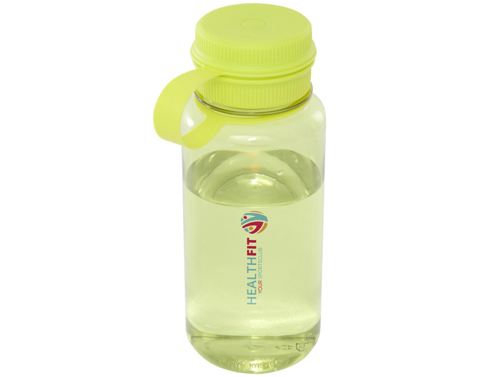 Спортивная бутылка Ryder из переработанного ПЭТ-пластика объемом 900 мл с многофункциональной крышкой, сертифицированная RCS - Лайм-5