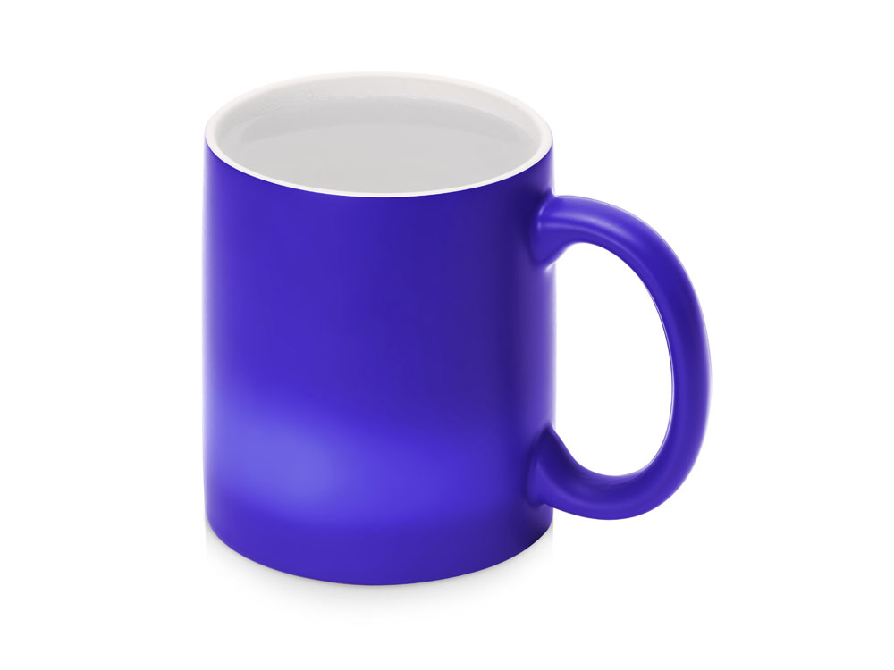Кружка-хамелеон Magic матовая, синий/белый-2