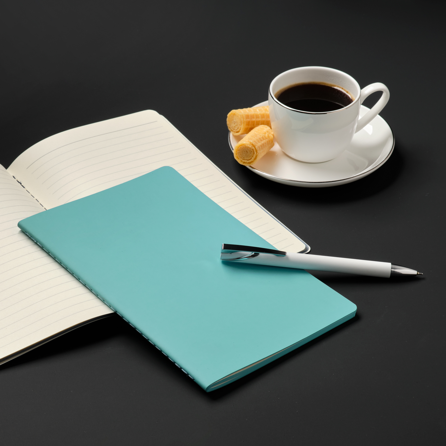 Блокнот Альфа Слим (Alpha slim), лазурный-11