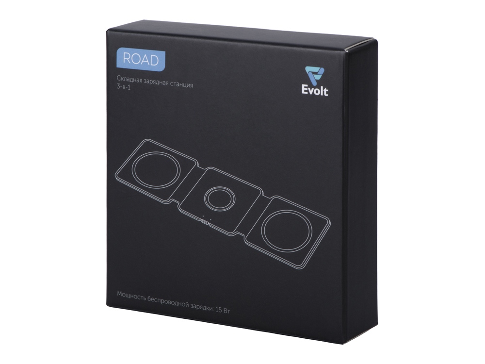 Беспроводное зарядное устройство 3-в-1 Road, 15 Вт, белый-12