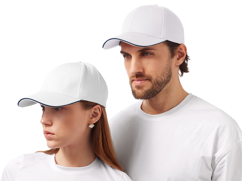 Бейсболка Cancun, белый/темно-синий-0