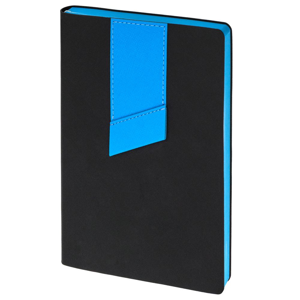 Ежедневник Bookmark, недатированный, черный с голубым-0