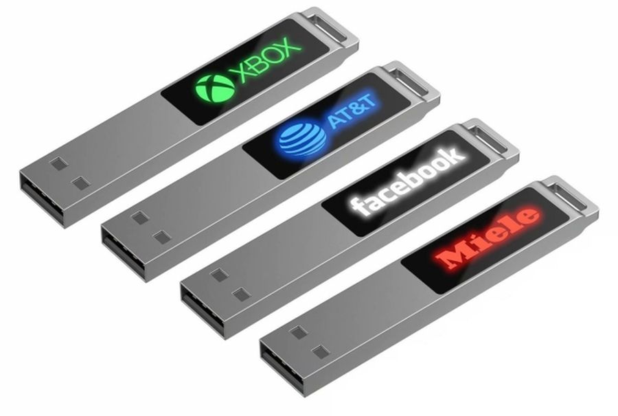 Флешка markBright с зеленой подсветкой, 16 Гб-3