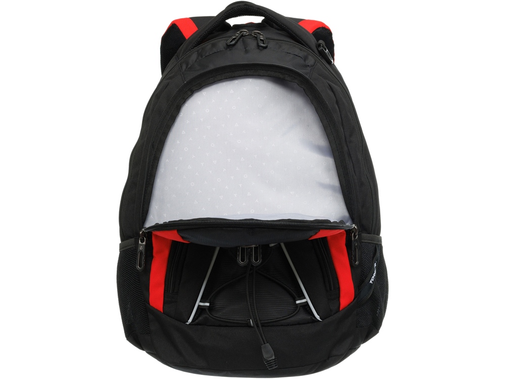 Рюкзак TORBER ROCKIT с отделением для ноутбука 15, черный/красный, полиэстер, 33х19х45 см, 28 л-6