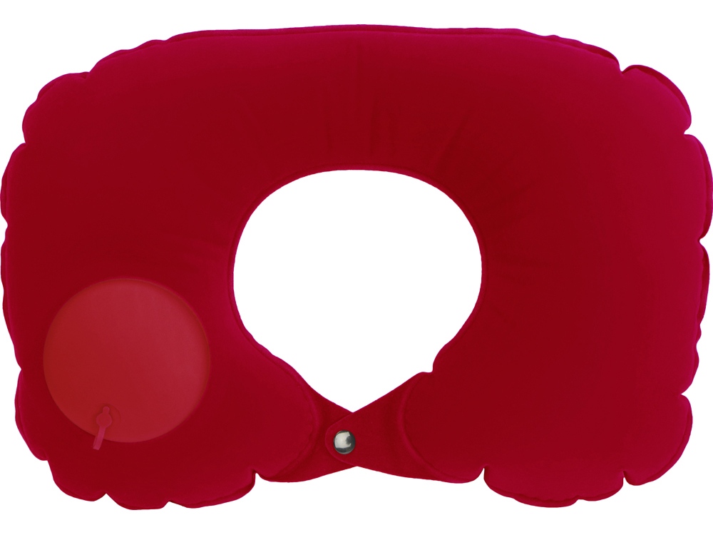Подушка под шею с помпой Push, красный-4