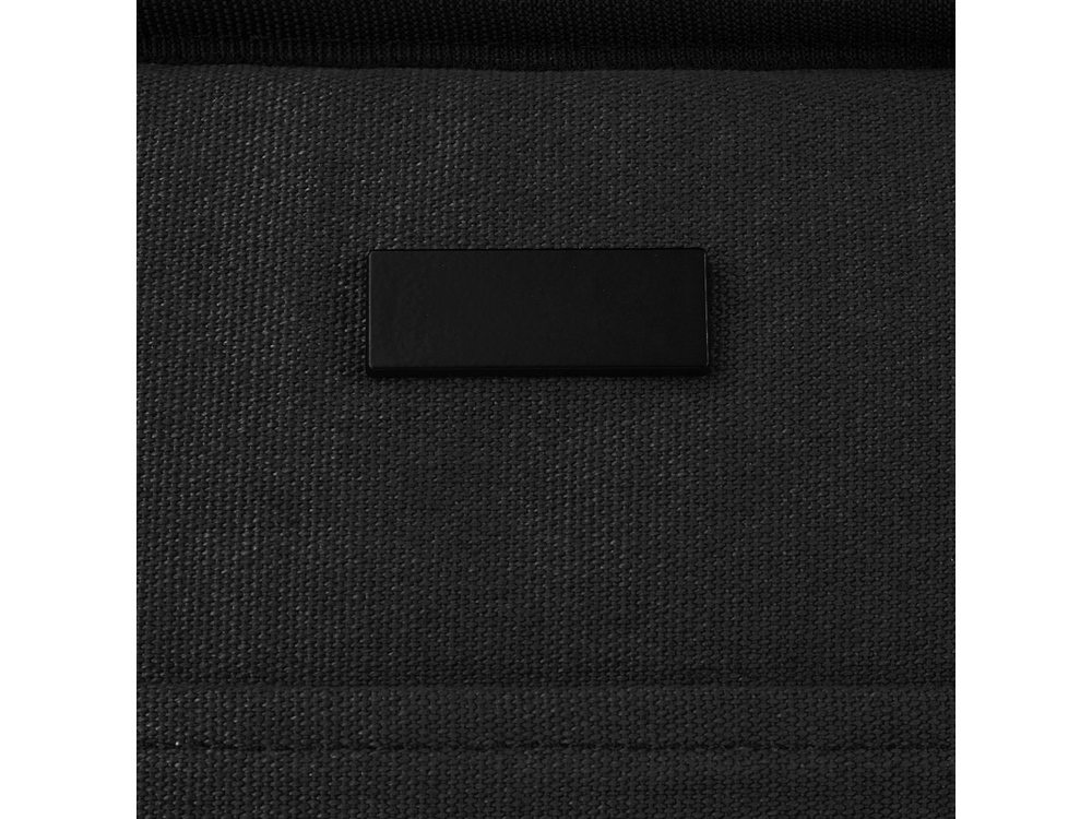 Пищевая сумка-холодильник Joey из брезента, переработанного по стандарту GRS, объемом 6 л на 9 банок, черный-4