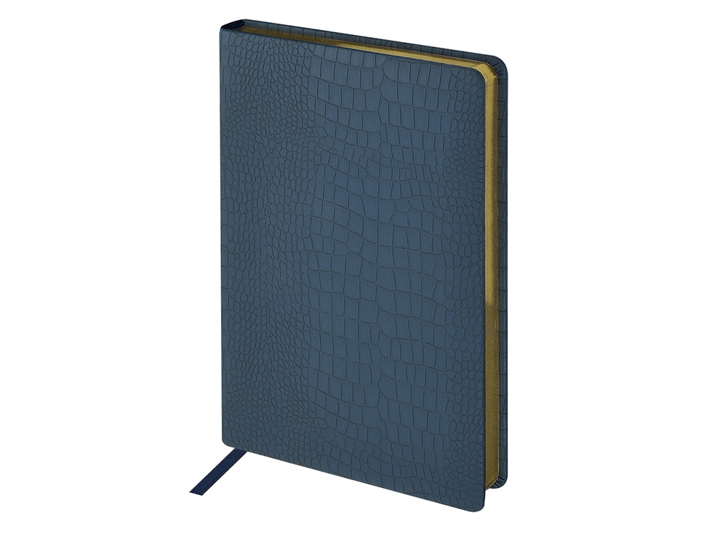 Ежедневник недатированный А5 Amazonia, синий с золотым обрезом-0