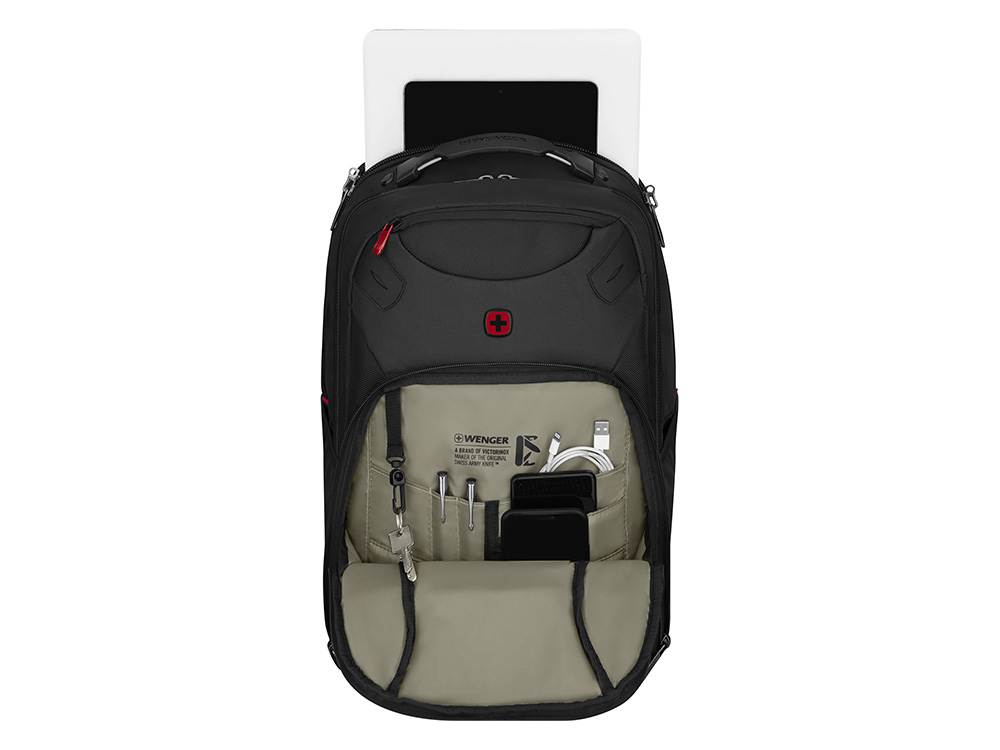 Рюкзак WENGER Cosmic 17, чёрный, переработанный ПЭТ/ПВХ/полиэстер, 34 x 23 x 49 см, 30 л-7