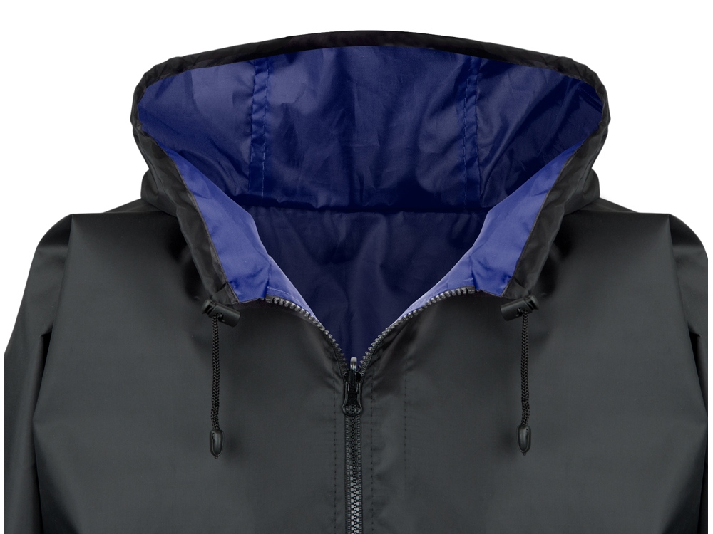 Дождевик Bi-color унисекс, синий классический/черный-5
