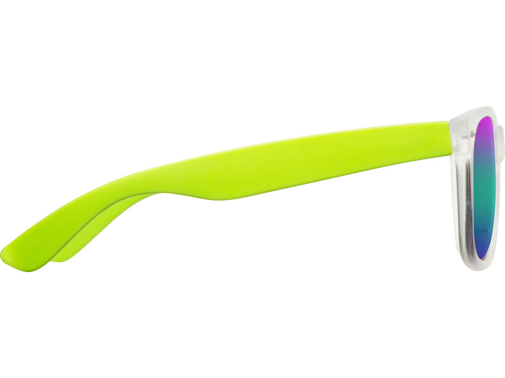 Очки солнцезащитные с зеркальными линзами Partymaker, лайм-2