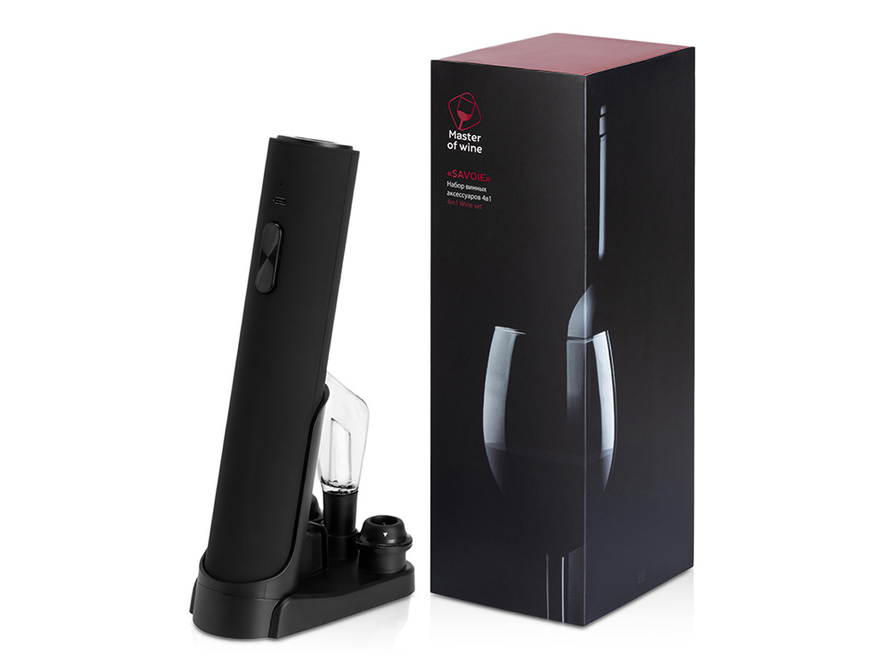 Набор винных аксессуаров 4в1 Savoie с покрытием soft touch-0