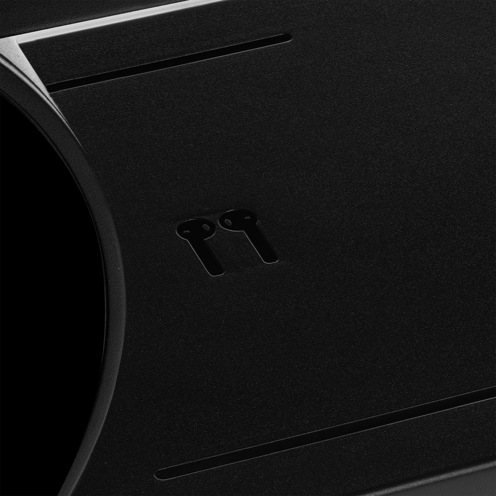 Станция беспроводной зарядки с часами fullStack, черная-3