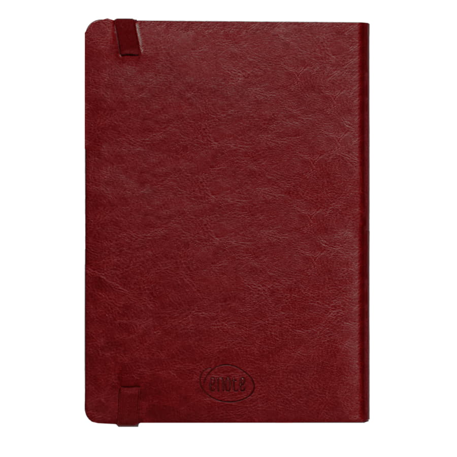 Ежедневник недатированный Boomer, А5,  бордовый, кремовый блок в линейку, без обреза, бордовый-2