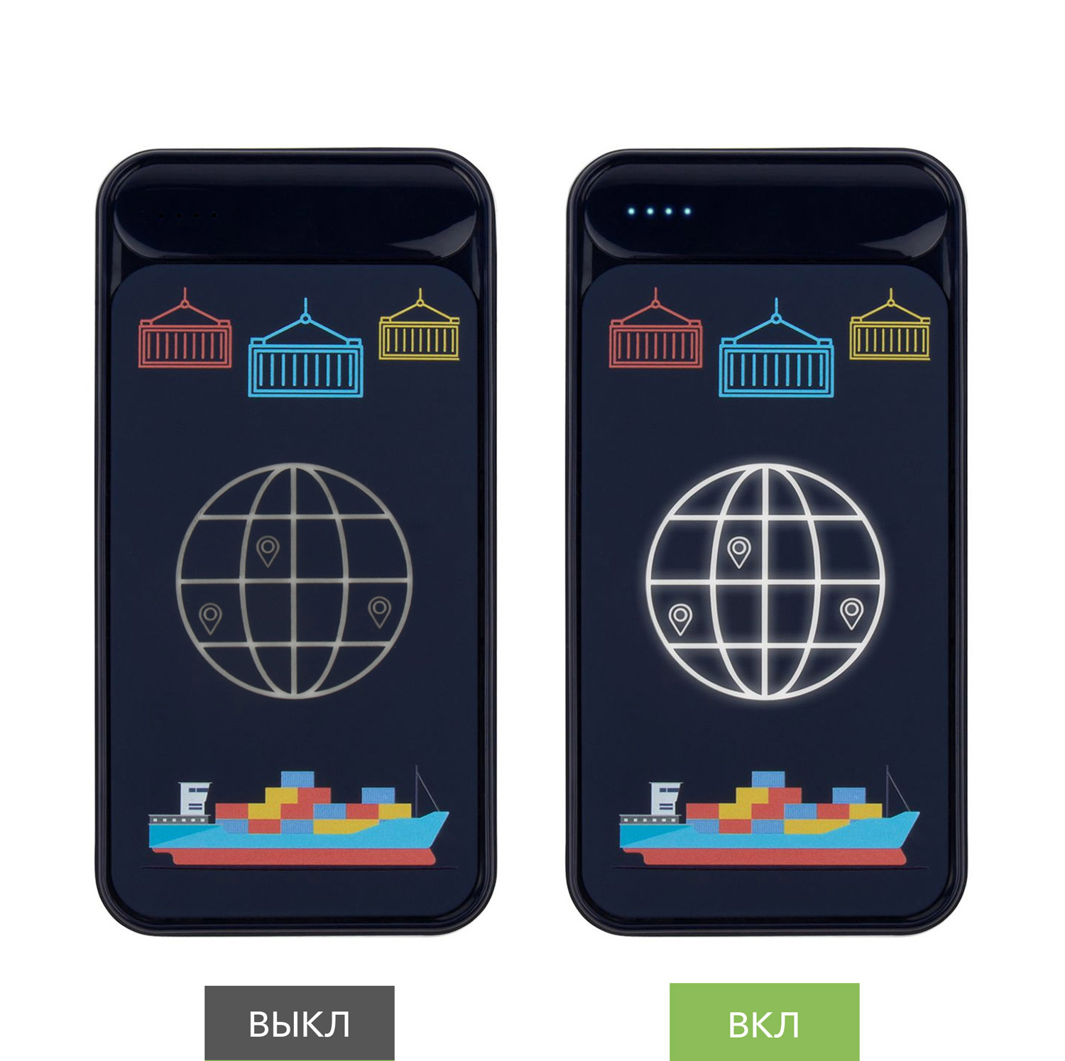 Внешний аккумулятор с подсветкой Starlight Plus PB 10000 mAh, синий-6