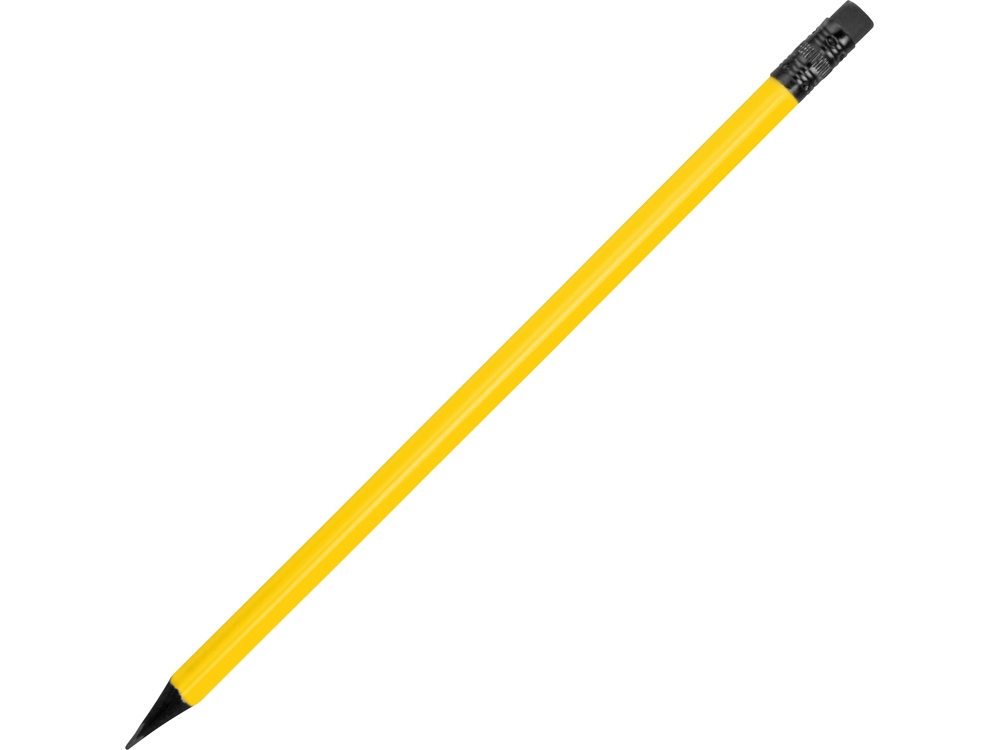 Карандаш чернографитовый трехгранный Blackie 3D, желтый-0