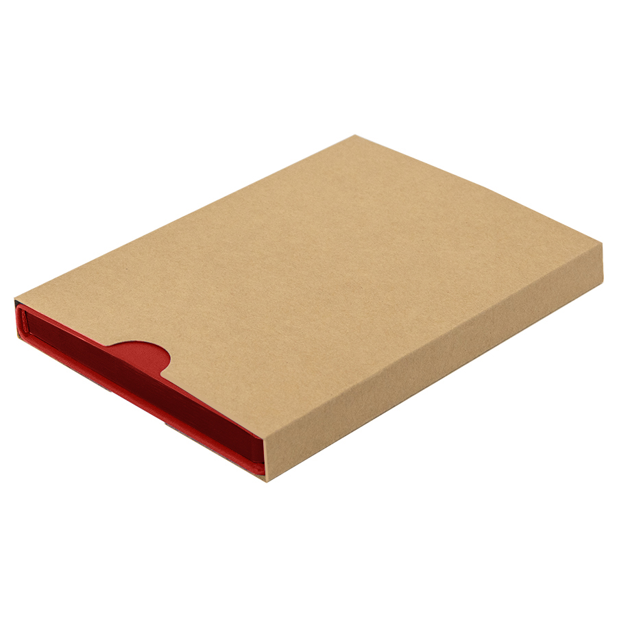 Ежедневник недатированный Pulpy, А5,  красный, кремовый блок в линейку, красный срез, красный-8