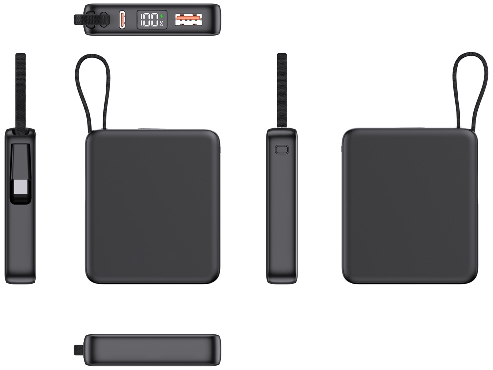 Внешний аккумулятор с подсветкой лого Nex, 5000 мАч, черный-3