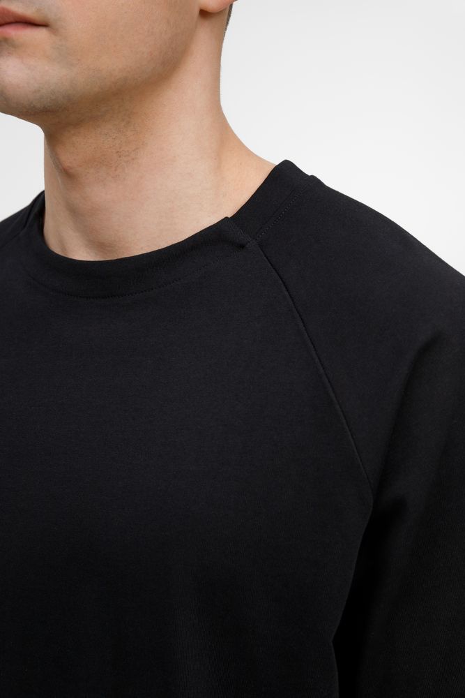 Футболка оверсайз унисекс Avenu, черная-0